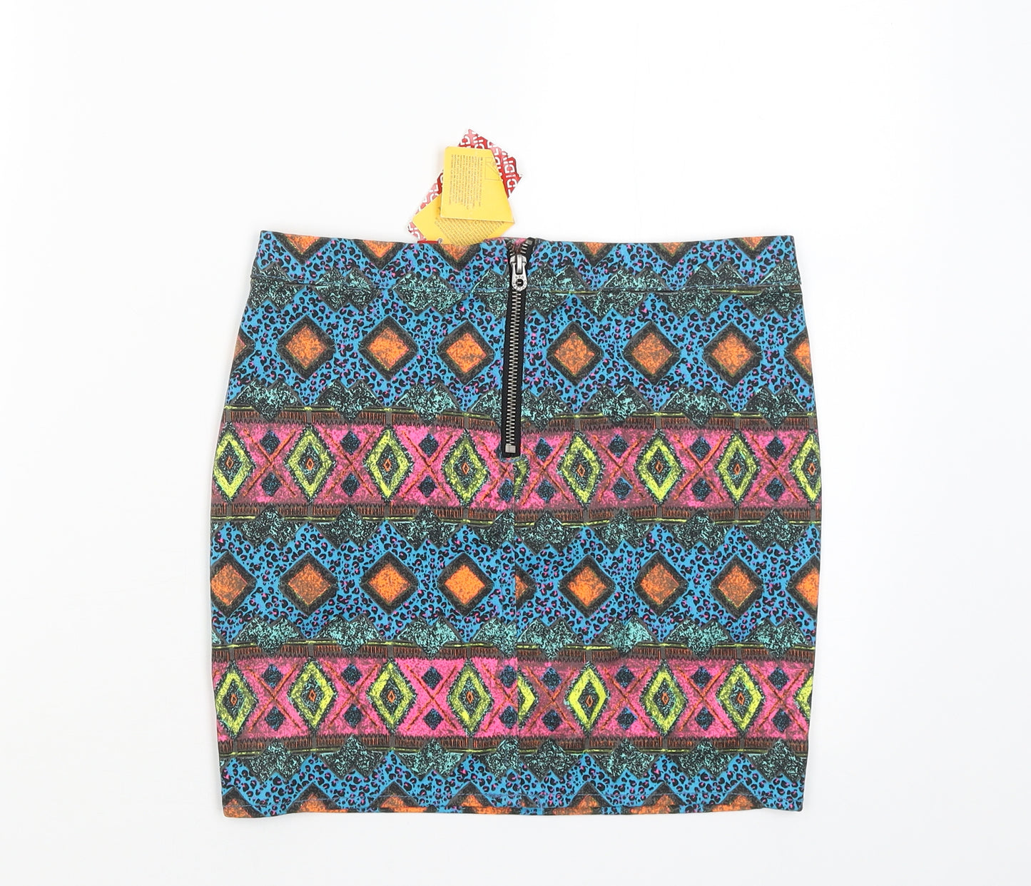 Dividedq Womens Multicoloured Argyle/Diamond  Straight & Pencil Skirt Size 8