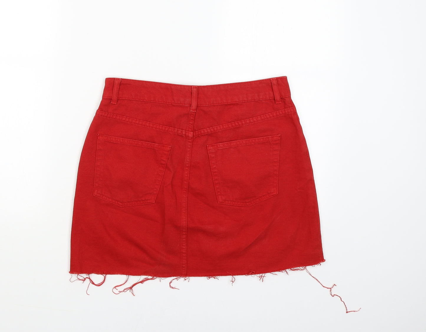 Topshop Womens Red   Straight & Pencil Skirt Size 10
