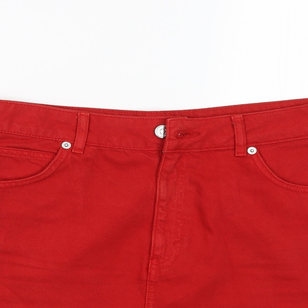 Topshop Womens Red   Straight & Pencil Skirt Size 10