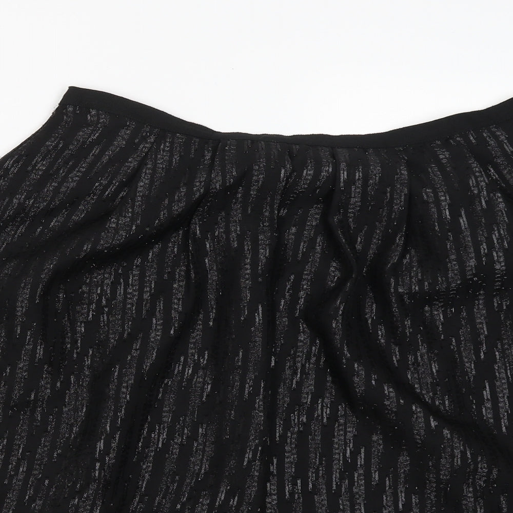 Frnch Womens Black   Flare Skirt Size L