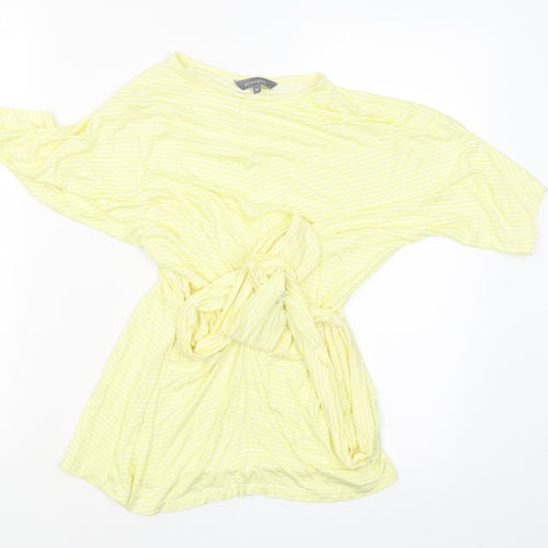 Principles Womens Yellow Striped  T-Shirt Dress  Size 10