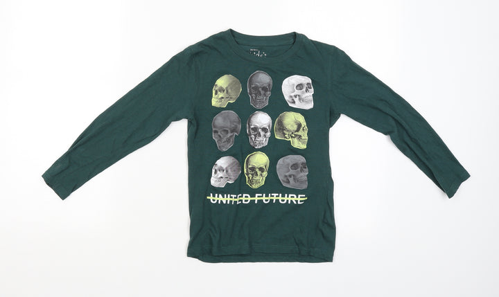 Pep&Co Boys Green Basic T-Shirt Size 7-8 Years - United Future