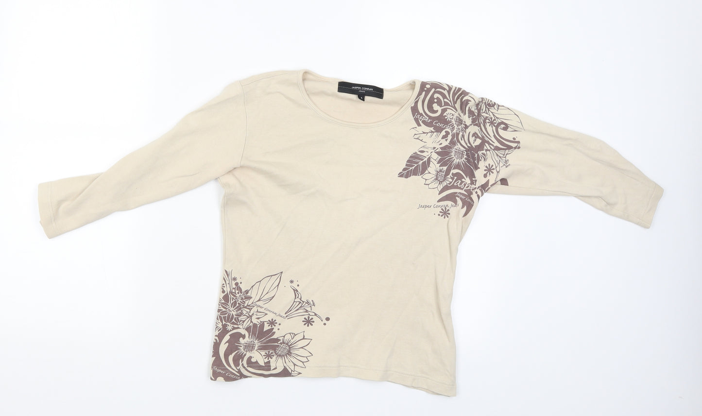 Jasper Conran Womens Beige   Basic T-Shirt Size S