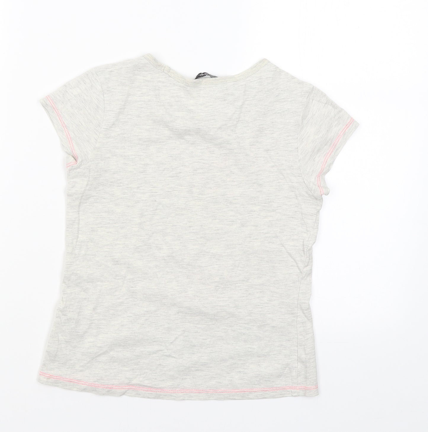 George Girls Grey   Basic T-Shirt Size 9-10 Years  - Be happy be Bright
