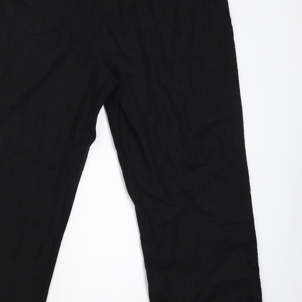 M&Co Womens Black   Capri Trousers Size 18 L29 in