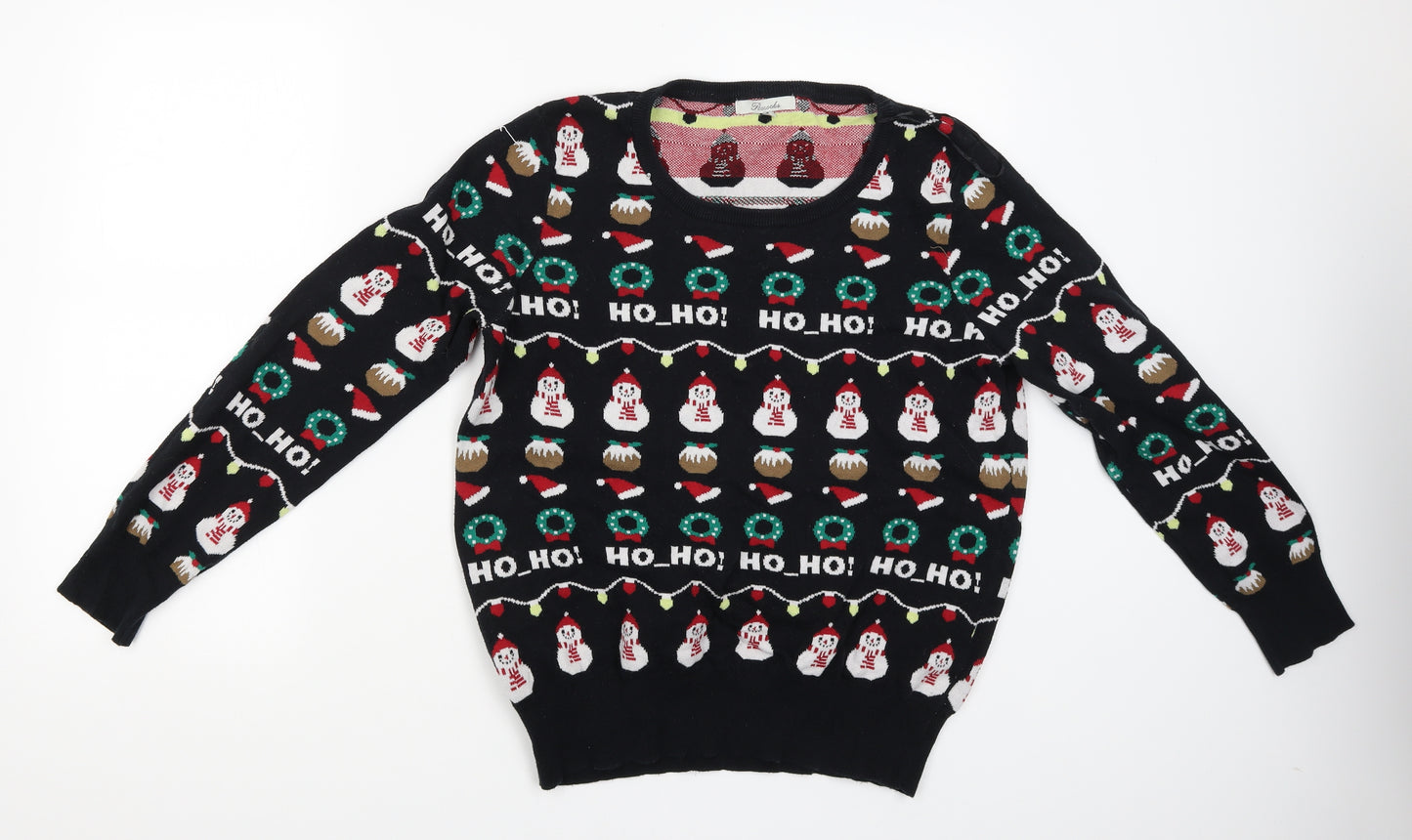 Peacock Womens Black   Pullover Jumper Size 20  - Christmas Jumper