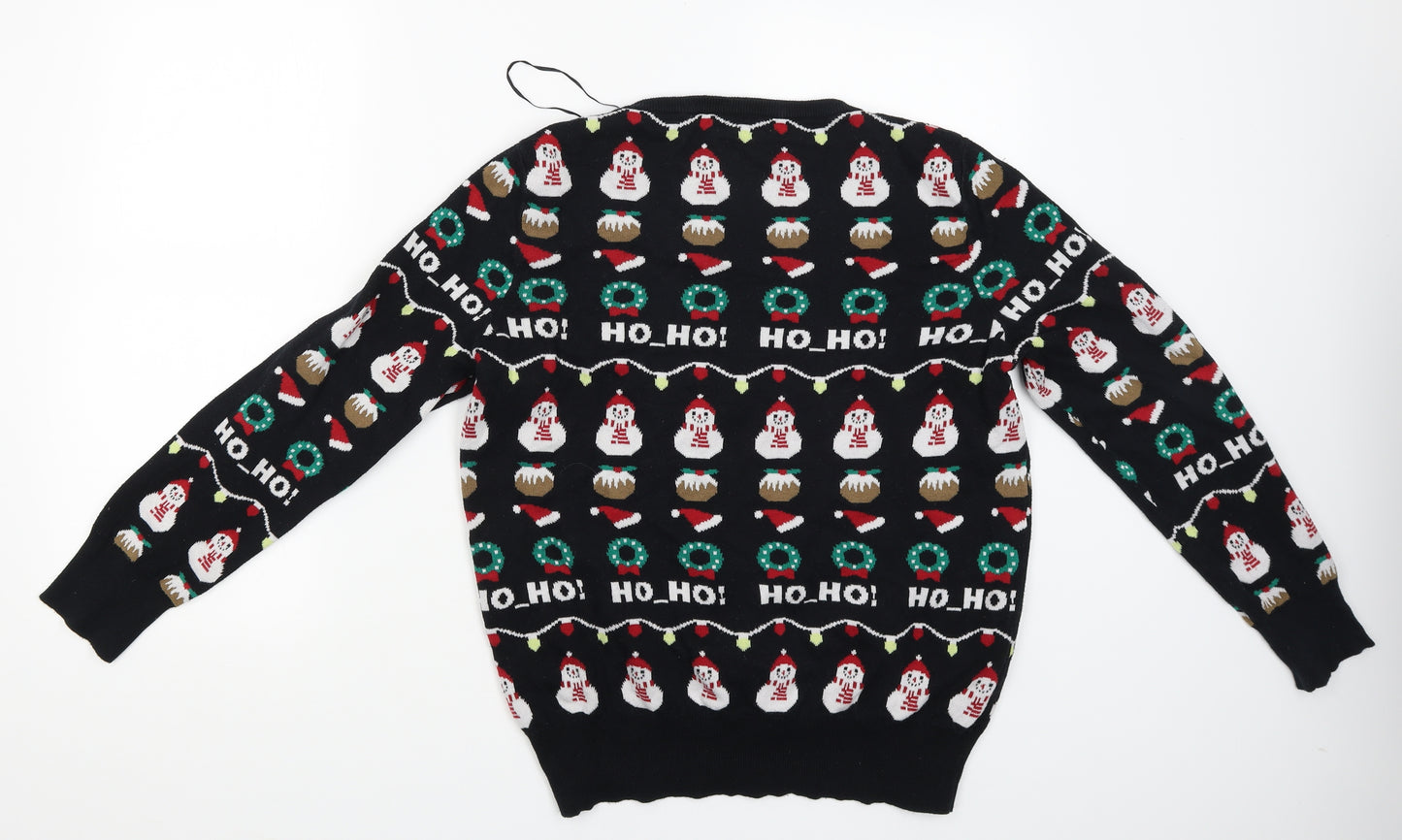 Peacock Womens Black   Pullover Jumper Size 20  - Christmas Jumper