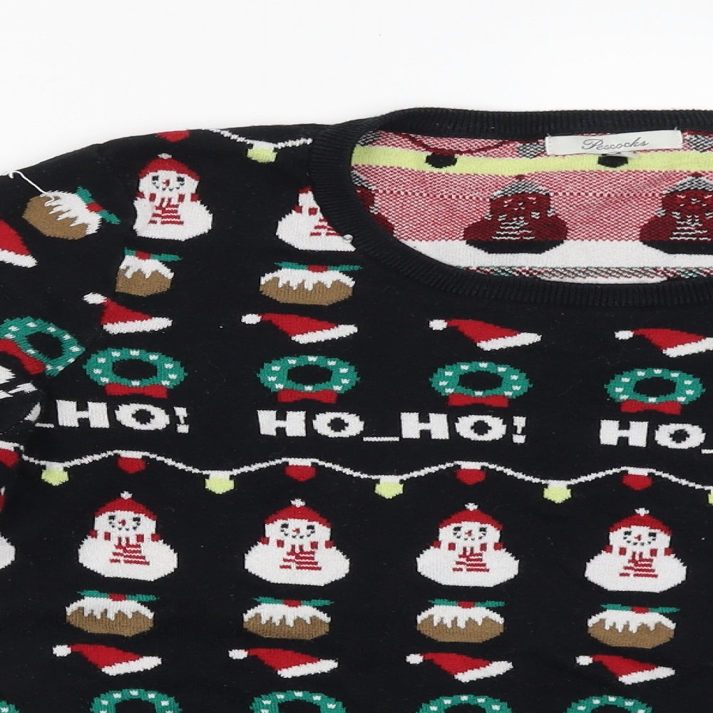 Peacock Womens Black   Pullover Jumper Size 20  - Christmas Jumper