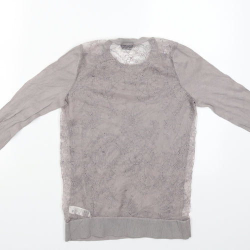 Topshop Womens Grey   Basic Blouse Size 10