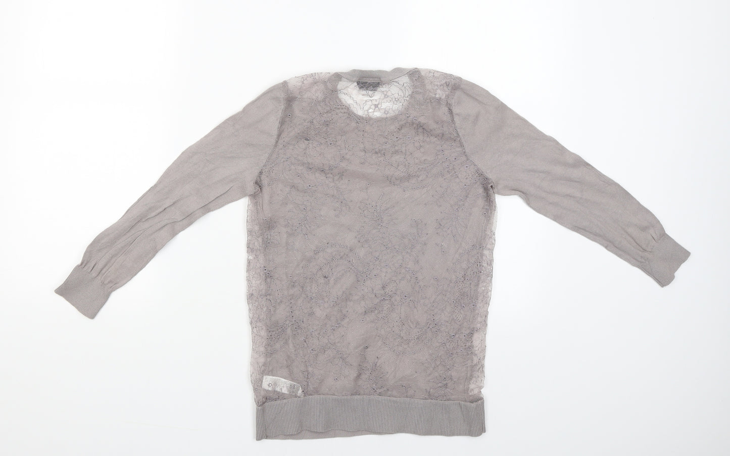 Topshop Womens Grey   Basic Blouse Size 10