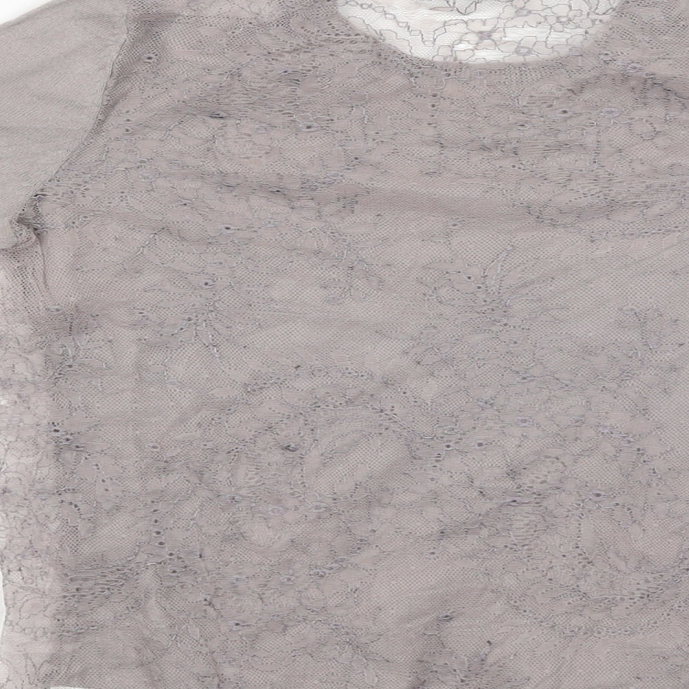 Topshop Womens Grey   Basic Blouse Size 10