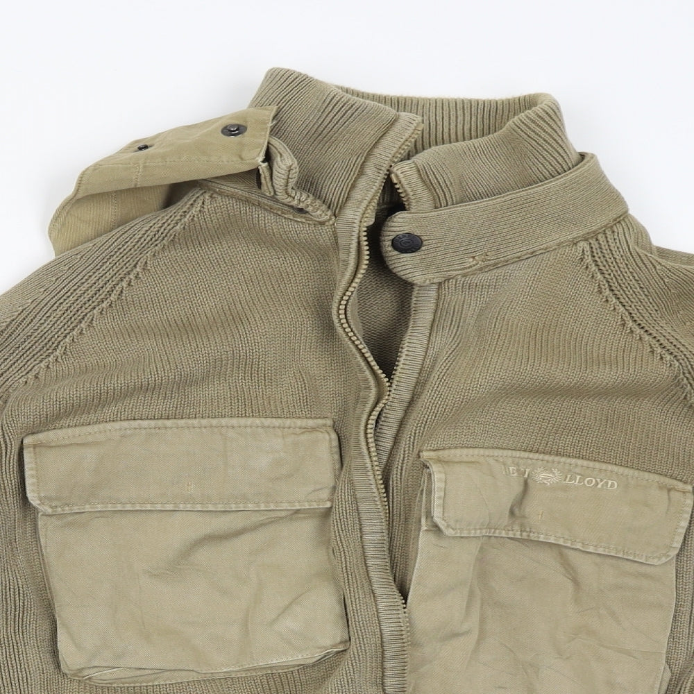 Henri Lloyd Mens Beige   Full Zip Hoodie Size M