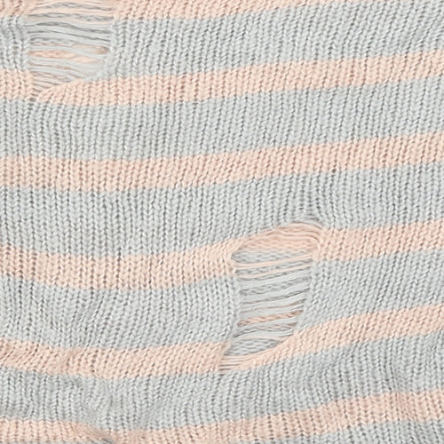 Primark Womens Grey Striped  Pullover Jumper Size M
