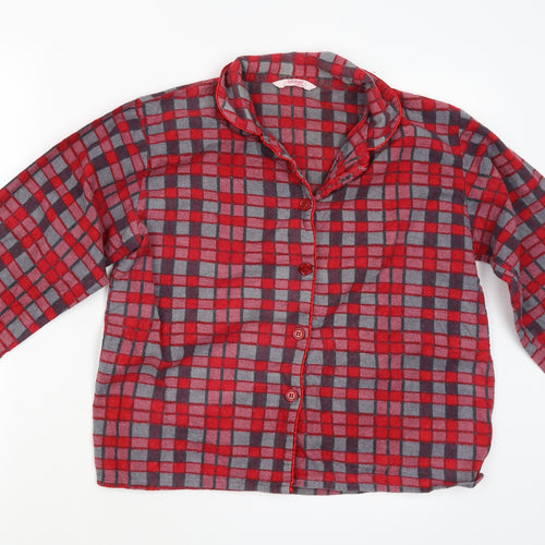 Closer with Evie Womens Red Check  Basic Button-Up Size 10