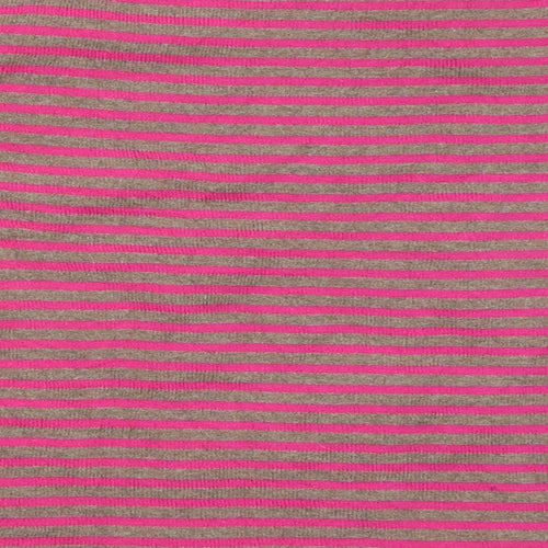 H&M Girls Pink Striped  Pullover Jumper Size M