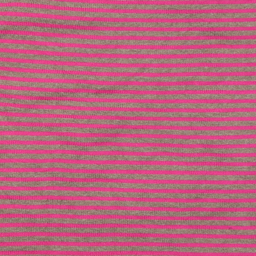 H&M Girls Pink Striped  Pullover Jumper Size M