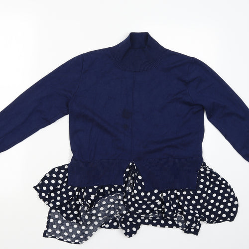 Blue Vanilla Womens Blue   Pullover Jumper Size M