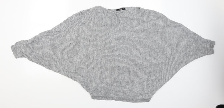 Boohoo Womens Grey Pullover Jumper Size S