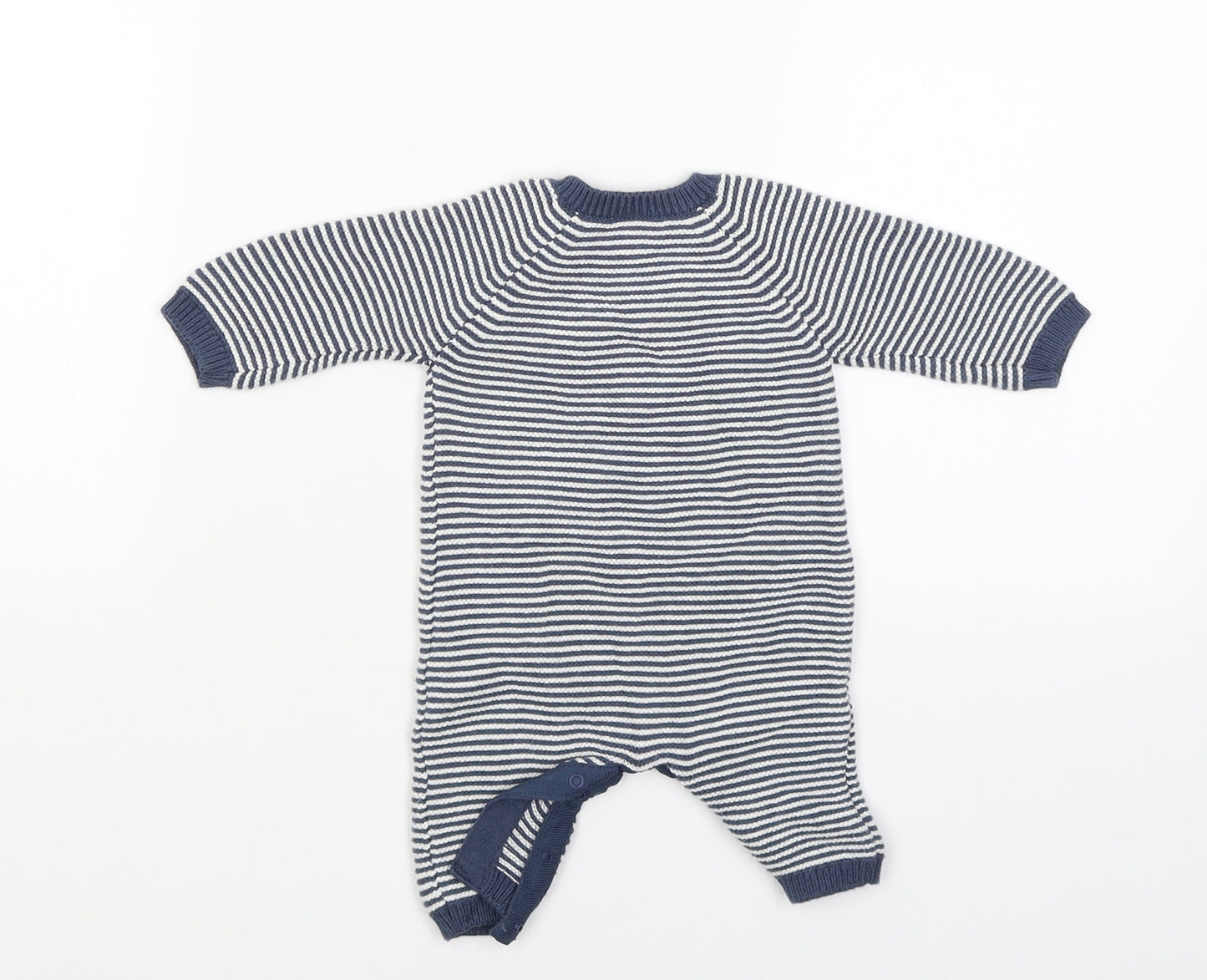 NEXT Boys Blue Striped  Babygrow One-Piece Size 0-3 Months  - Star
