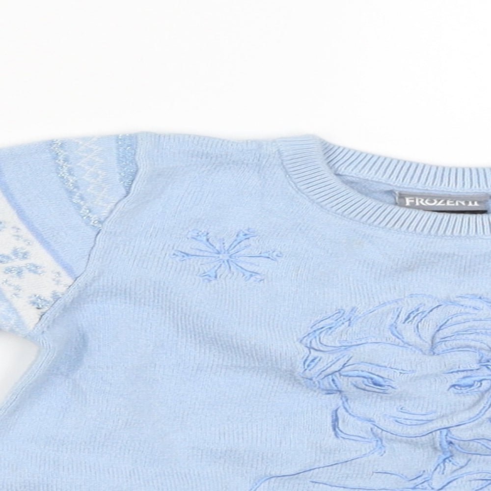 George Girls Blue   Pullover Jumper Size 3-4 Years