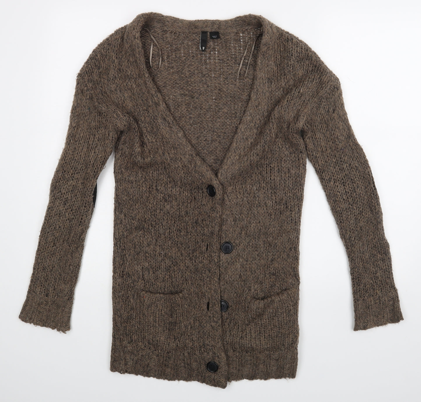 H&M Womens Brown   Cardigan Jumper Size 8