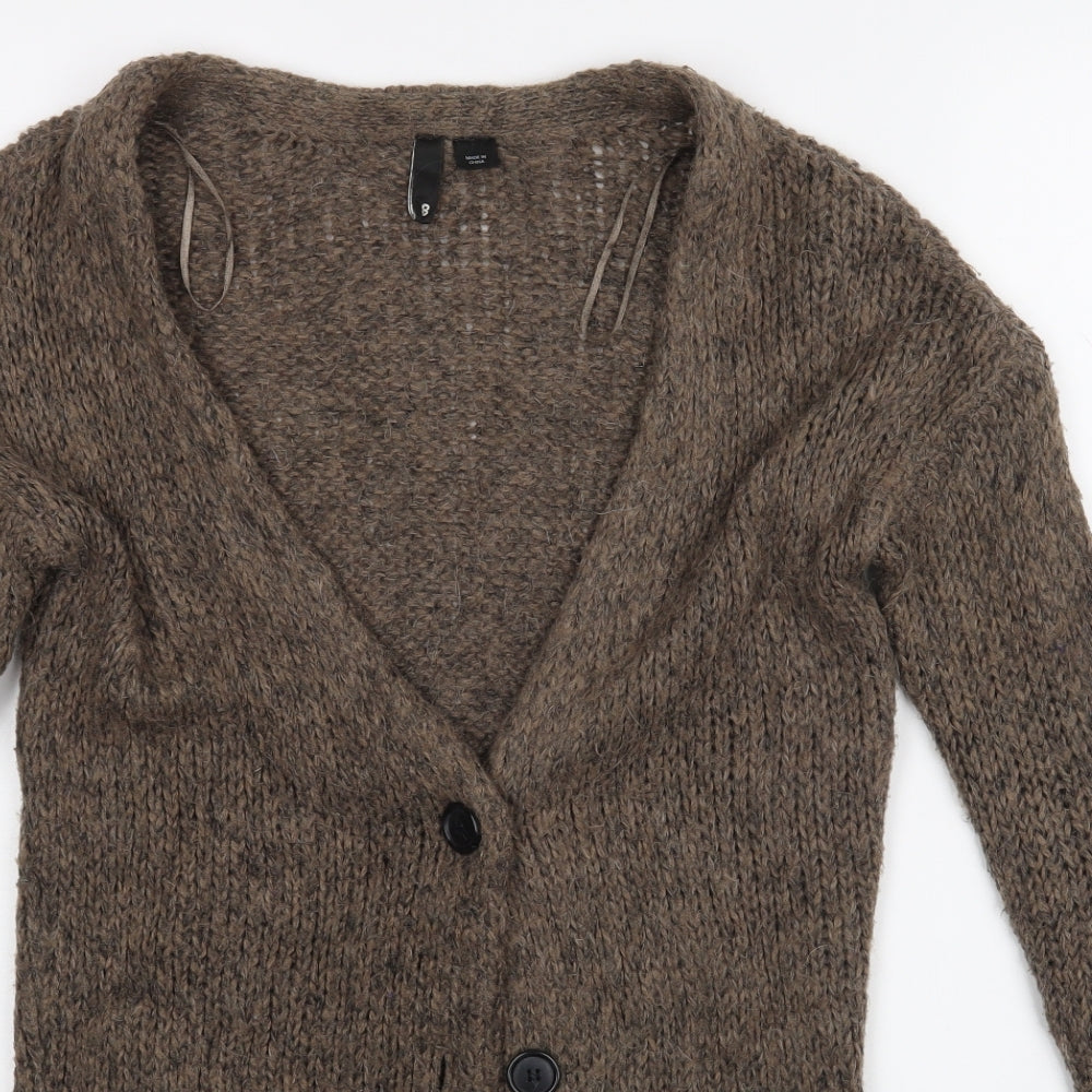 H&M Womens Brown   Cardigan Jumper Size 8