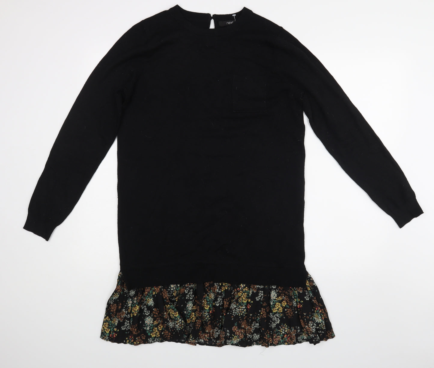 NEXT Womens Black  Rayon Jumper Dress  Size 12