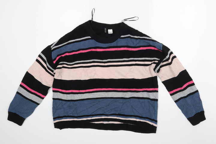 H&M Womens Multicoloured Striped  Pullover Jumper Size S