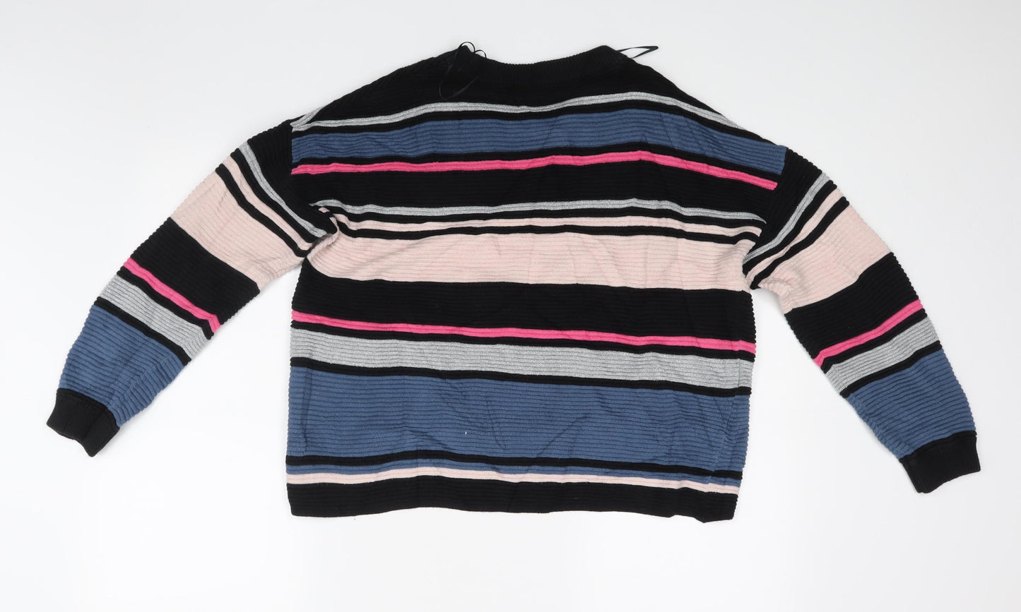 H&M Womens Multicoloured Striped  Pullover Jumper Size S