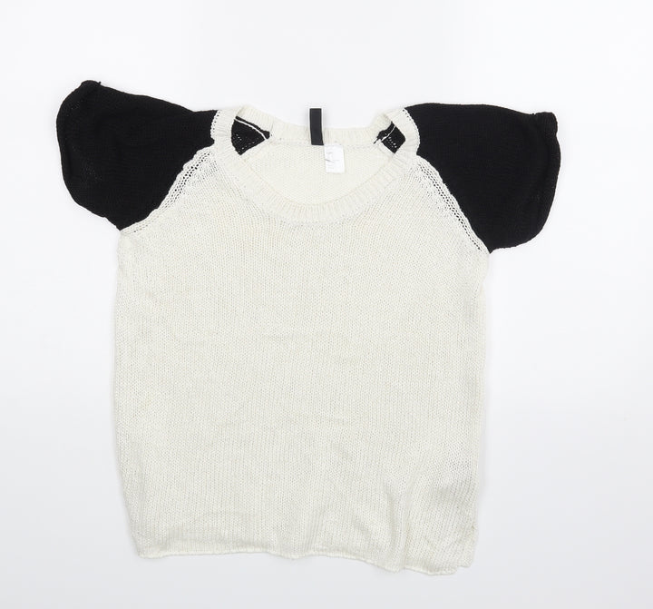 H&M Womens White Basic Blouse Size S