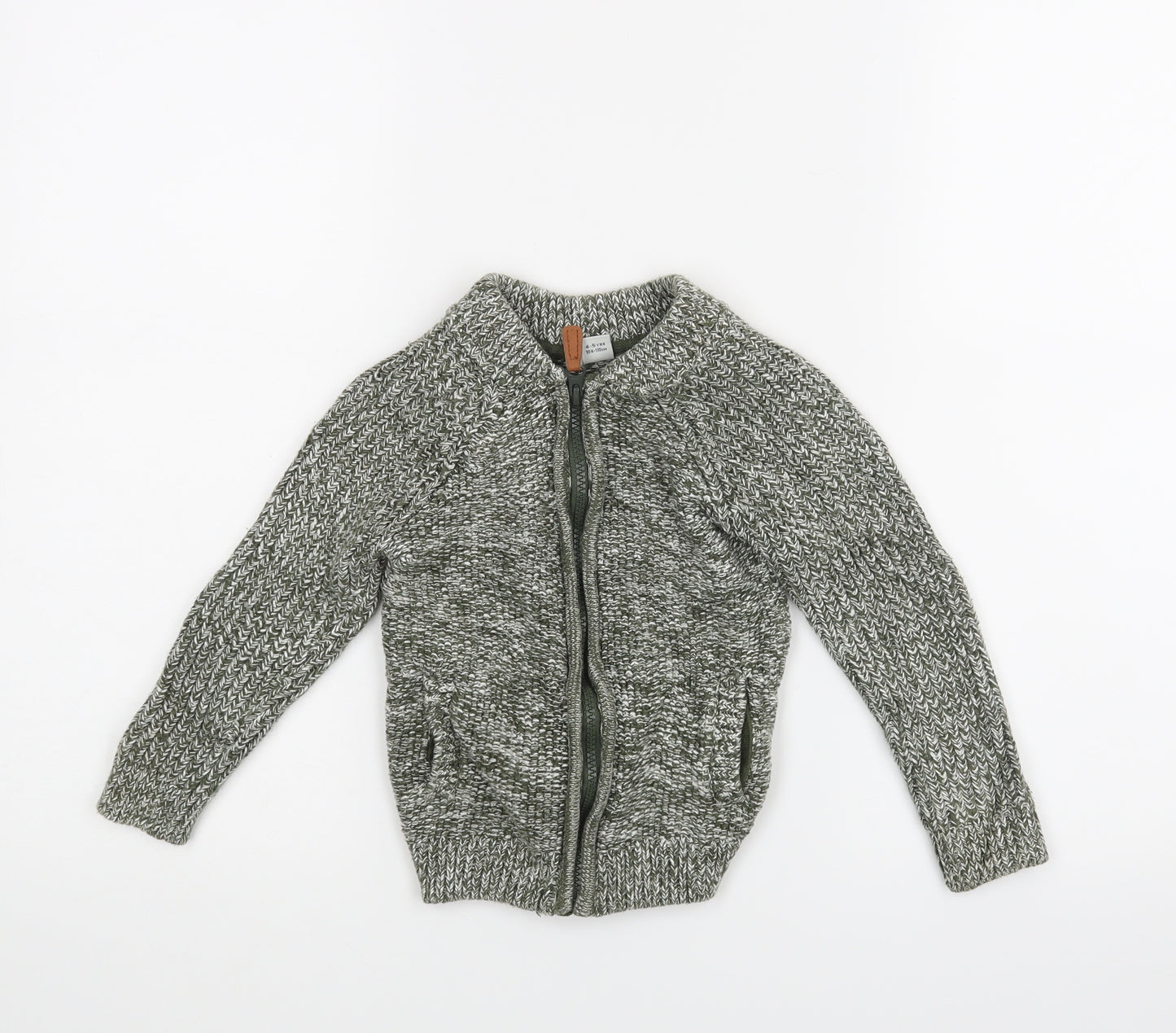 TU Boys Green   Full Zip Jumper Size 4-5 Years