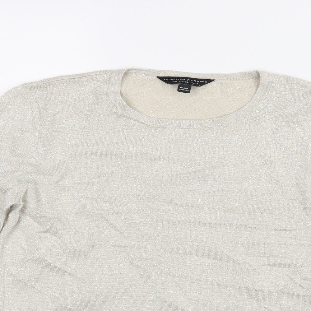 Dorothy Perkins Womens Beige   Basic Blouse Size 8