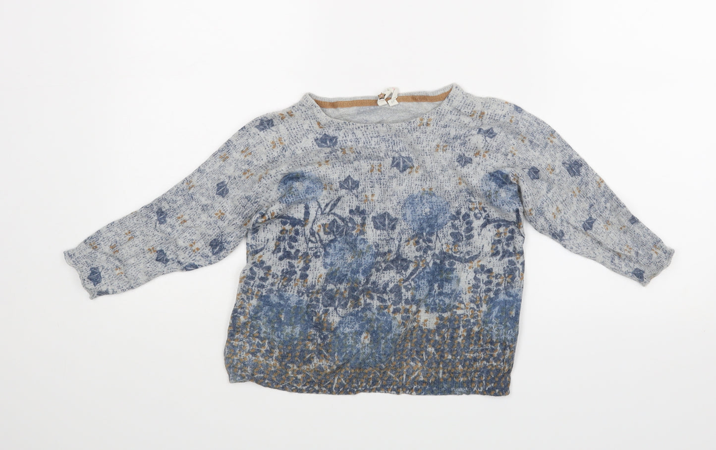 White Stuff Womens Black Floral  Pullover Jumper Size 10