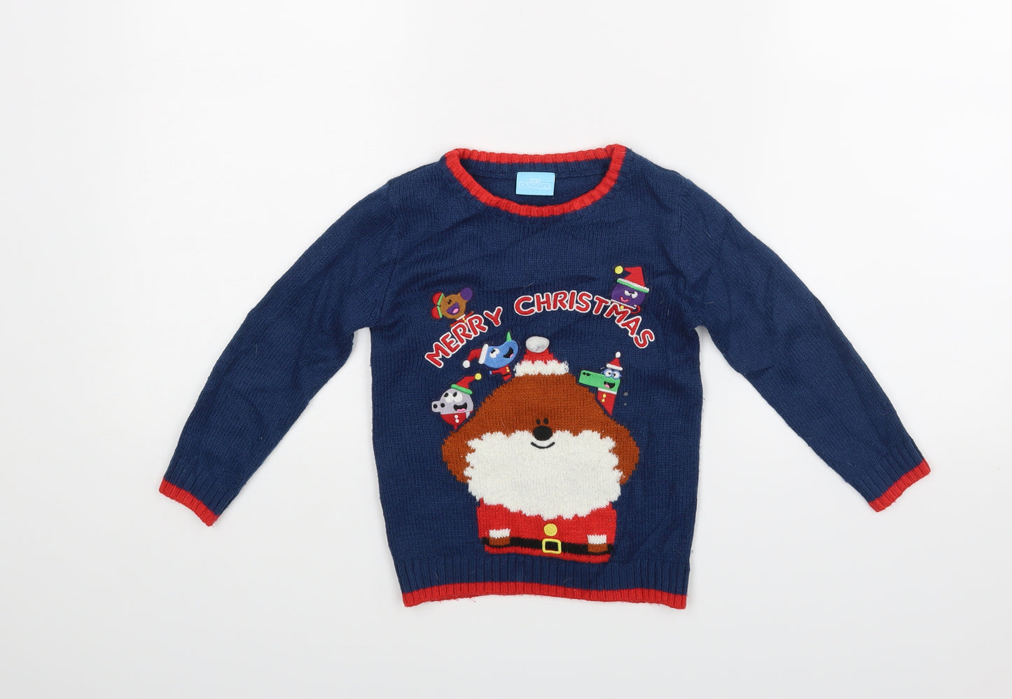 Hey Duggee Boys Blue   Pullover Jumper Size 2-3 Years  - Christmas Jumper