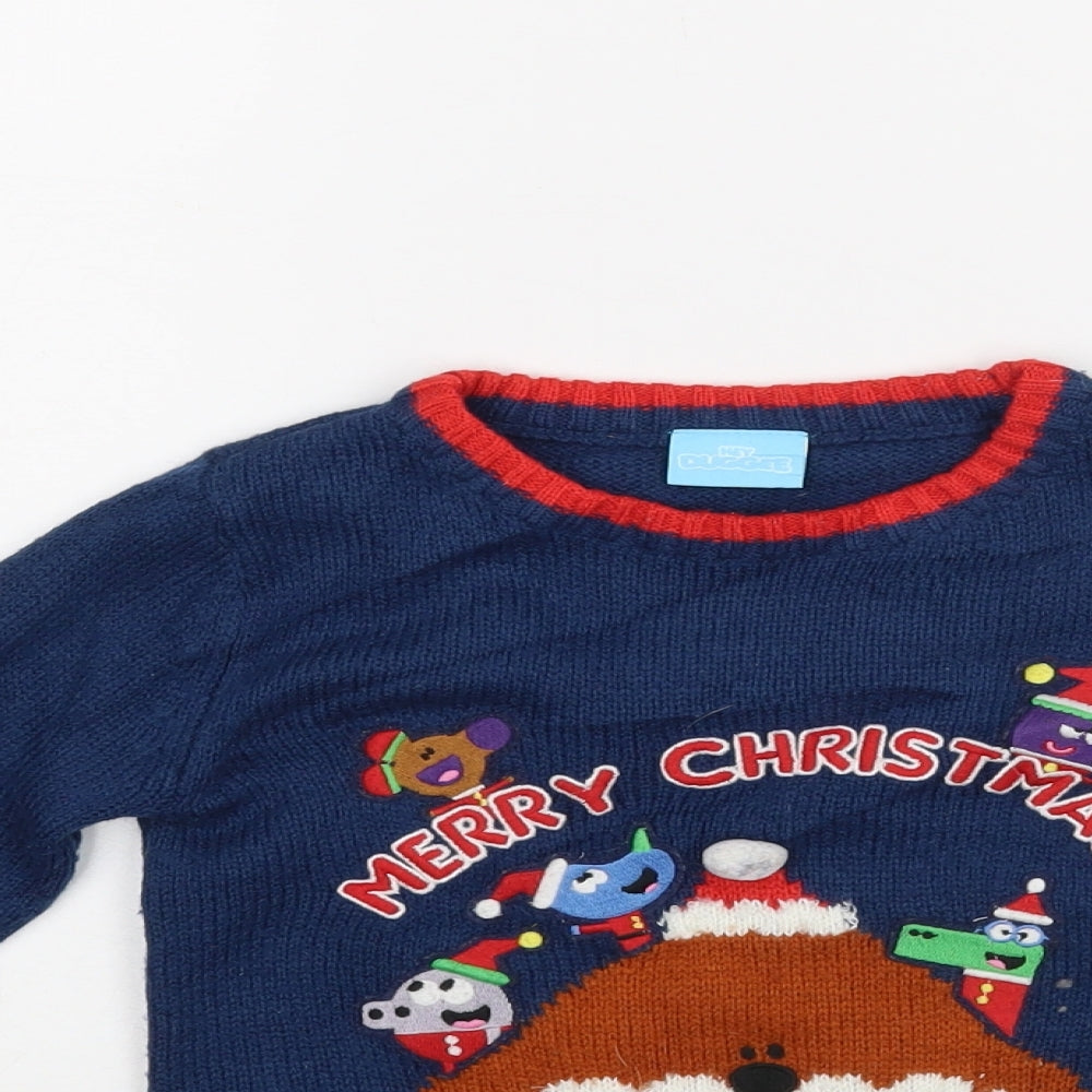 Hey Duggee Boys Blue   Pullover Jumper Size 2-3 Years  - Christmas Jumper