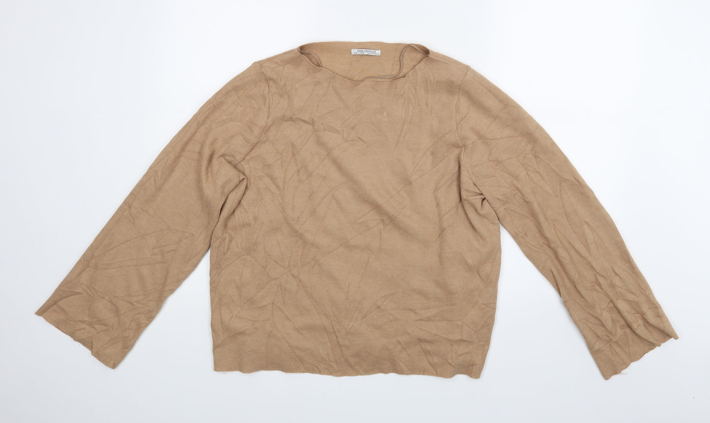 Zara Womens Brown   Basic Blouse Size 8