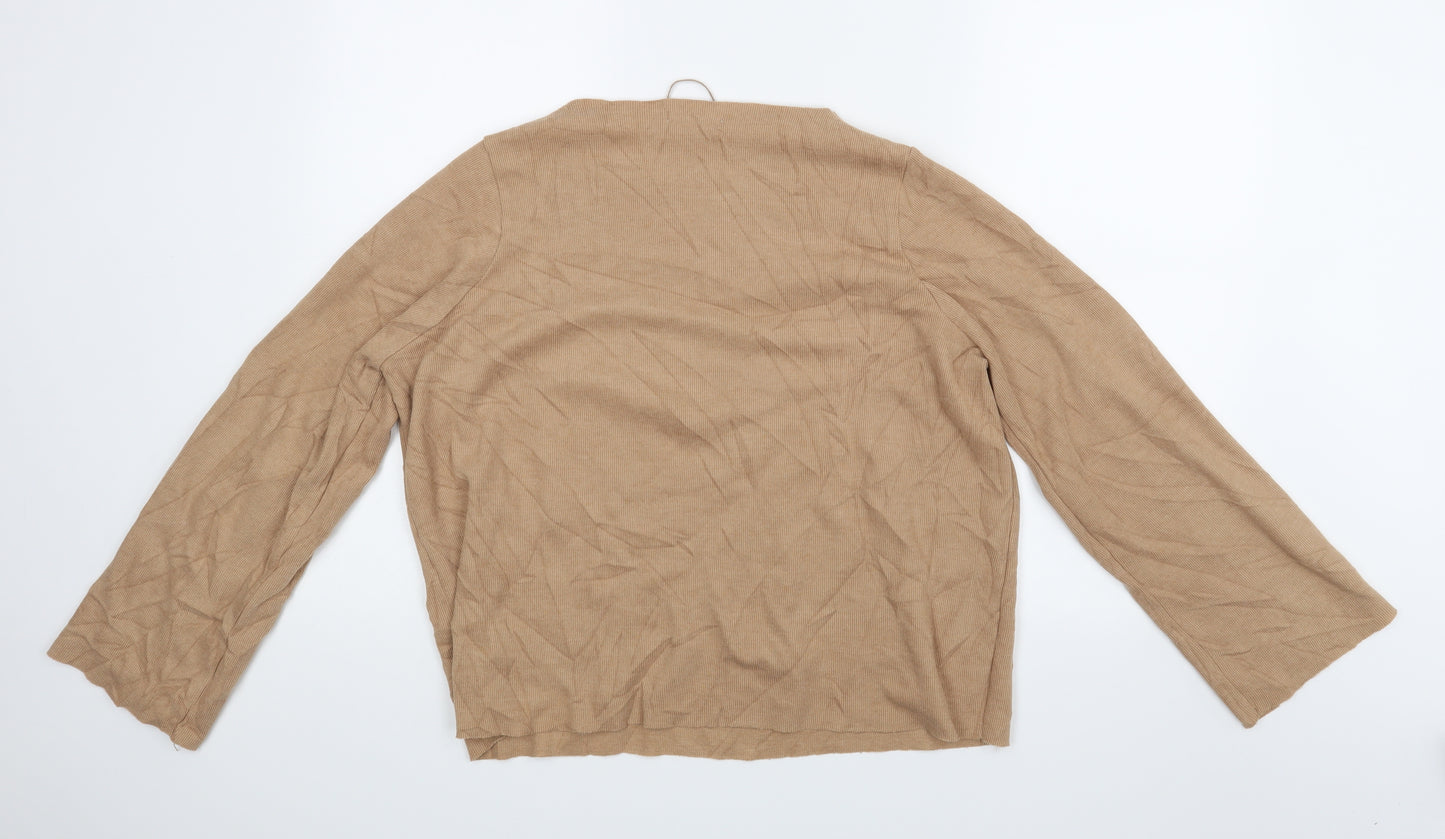 Zara Womens Brown   Basic Blouse Size 8