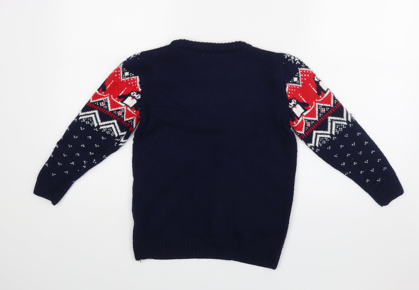 George Boys Blue   Pullover Jumper Size 7-8 Years  - Christmas Jumper