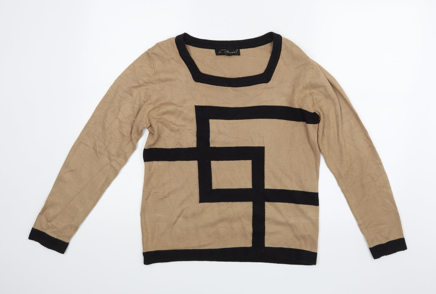 Mud Flower Womens Brown   Basic Blouse Size S