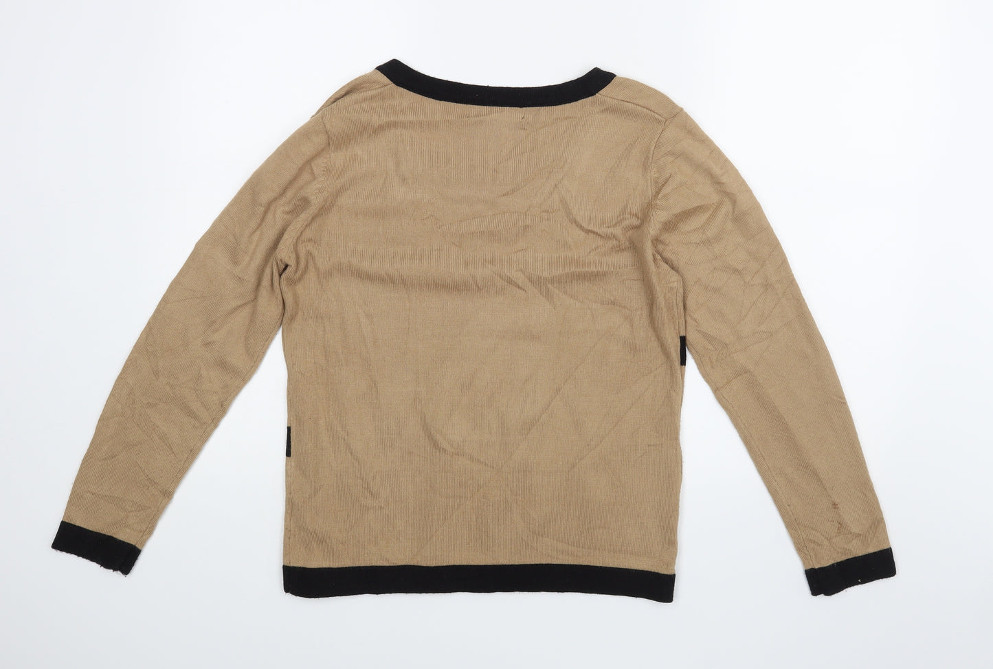 Mud Flower Womens Brown   Basic Blouse Size S