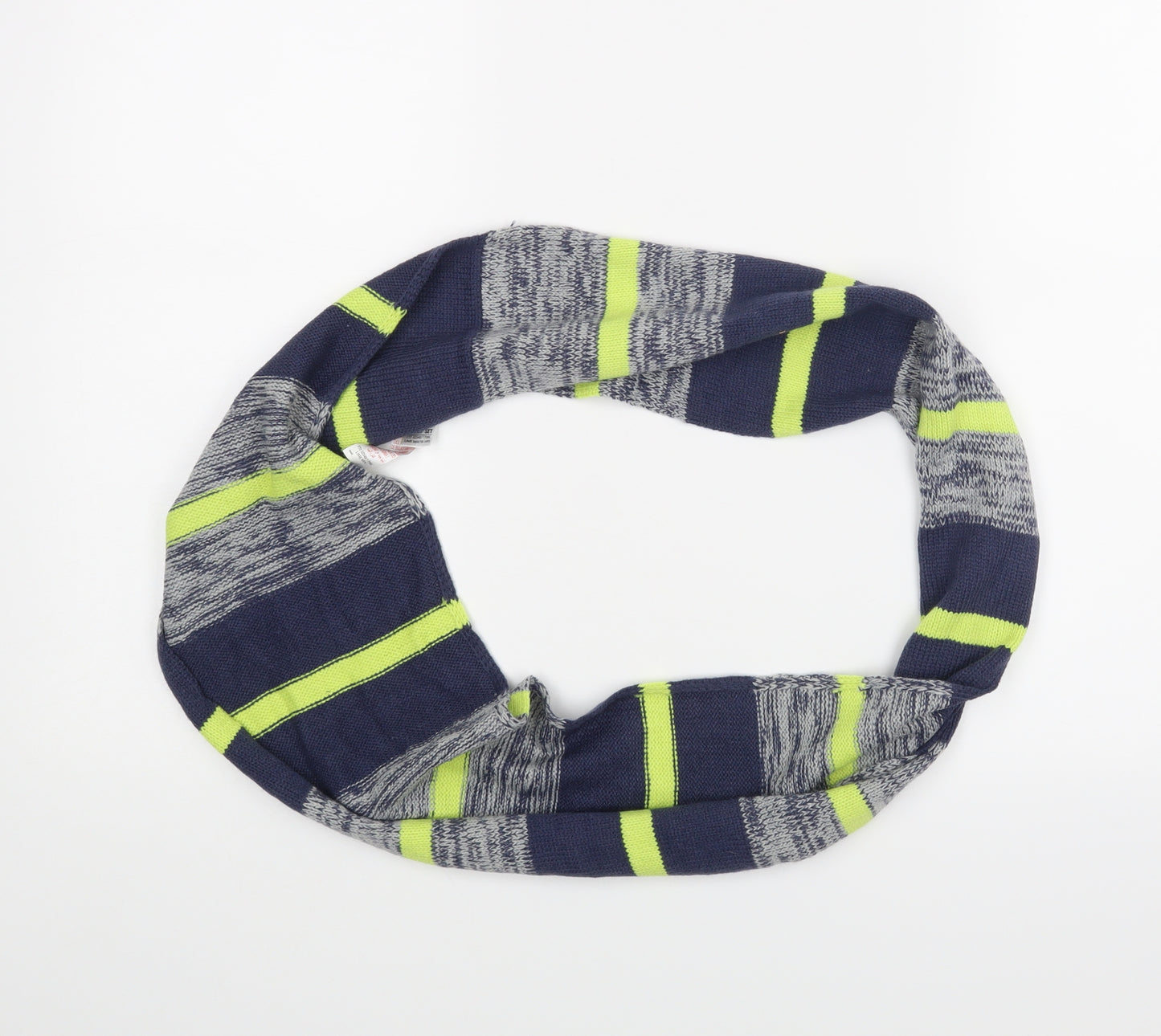 M&S Unisex Blue Striped   Scarf