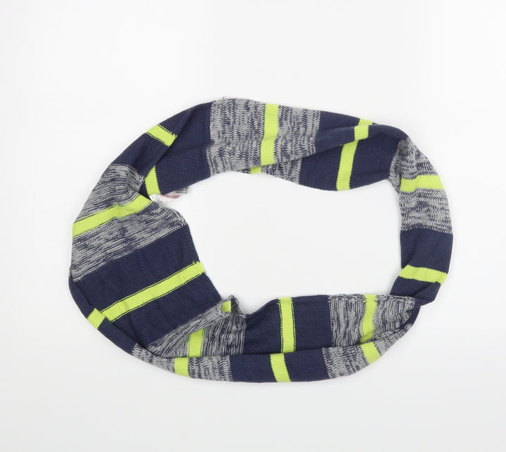M&S Unisex Blue Striped   Scarf