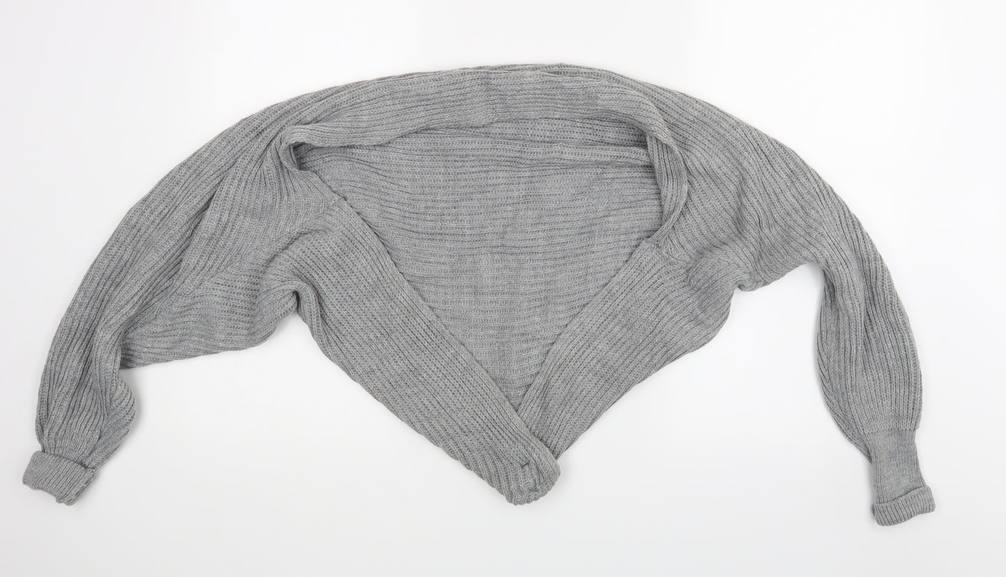 I SAW IT FIRST Womens Grey   Shrug Jumper Size S