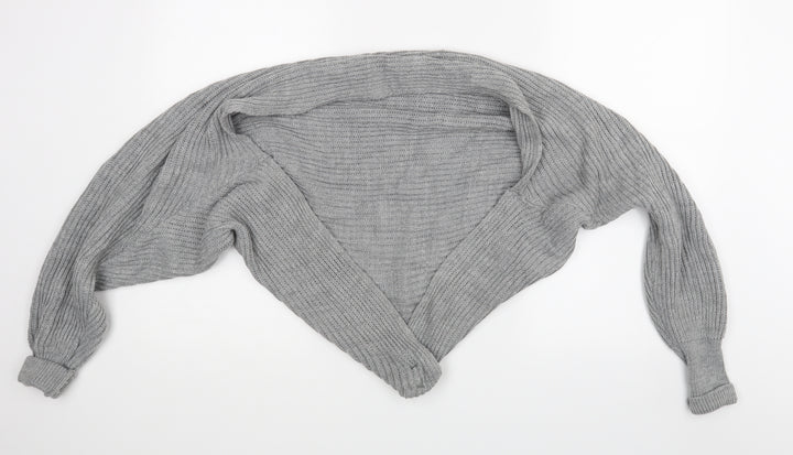 I SAW IT FIRST Womens Grey Shrug Jumper Size S