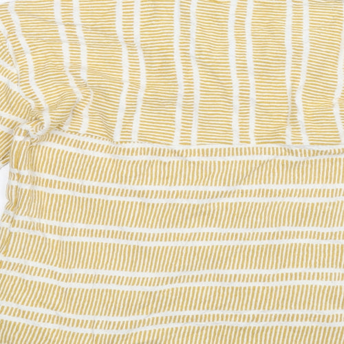 Faithful Womens Gold Striped  Pullover Jumper Size 12