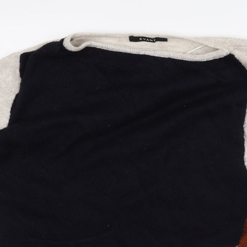 Evans Womens Brown Striped  Wrap Jumper Size 16