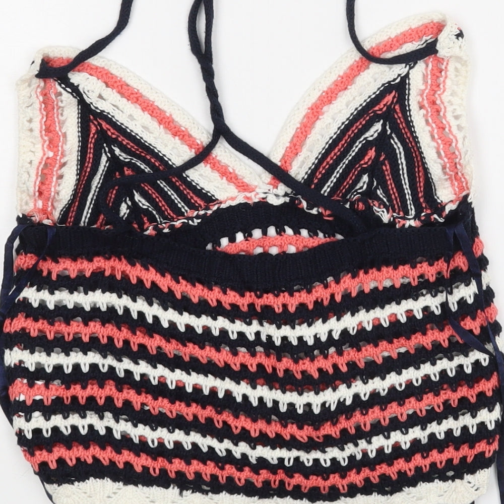 Atmosphere Womens Pink Striped  Basic Blouse Size S