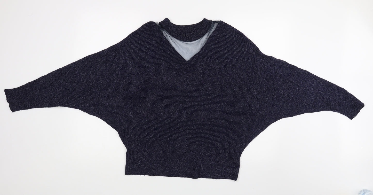 Mc Lorene Womens Blue   Basic Blouse