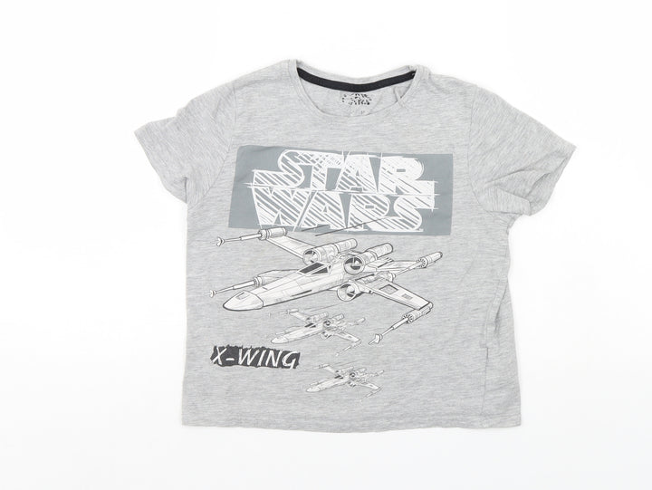 Star Wars Boys Grey   Basic T-Shirt   - Star wars