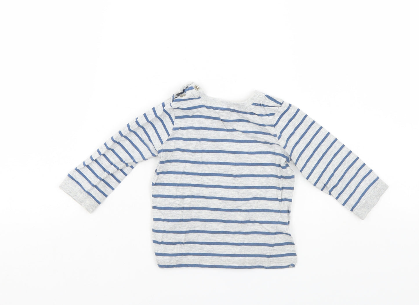 George Boys Grey Striped  Pullover Jumper Size 9-12 Months